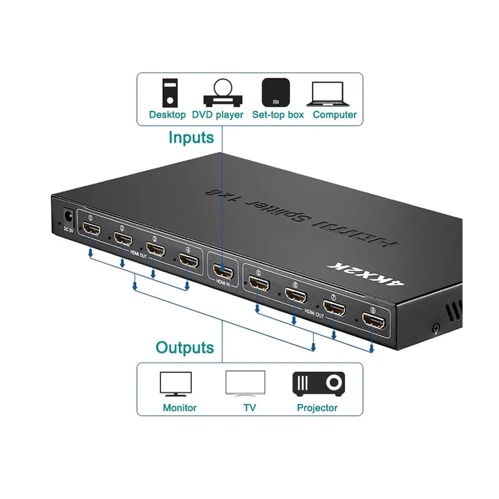 1080P 1 X 8 Uhd Splitter Hdtv 01000444