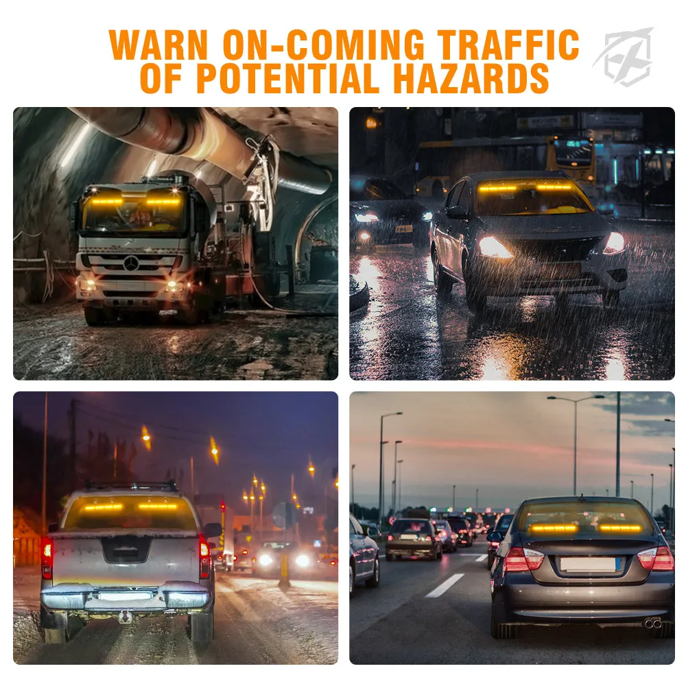 17" Dual LED Directional Traffic Advisor Light Bars | Contract G2 Series