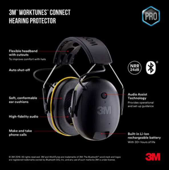 3M WorkTunes Connect Headset with Bluetooth