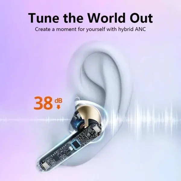 Air 39 Earbuds – Air 39 Transparent Earbuds – Air 39 Original Earbuds – High Quality Sound – Bluetooth 5.3 – Accurate Right Left – Super Bass – Super Sound – Hd Calling – Enc Technology (random Color)