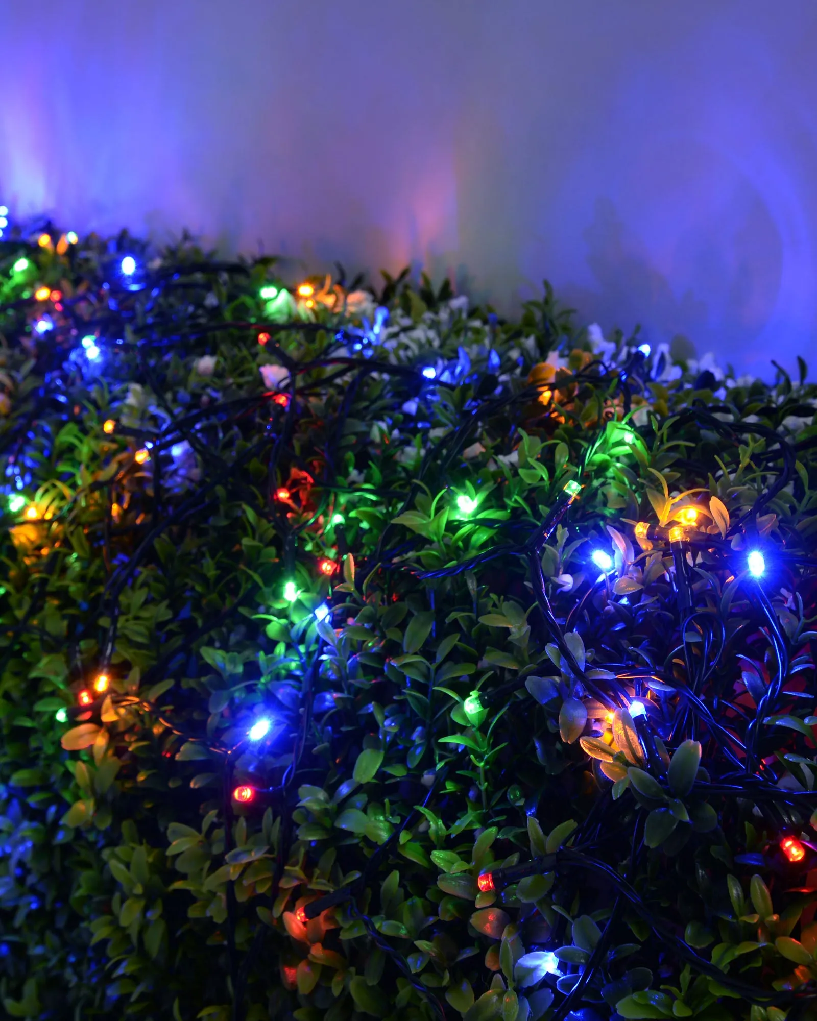 Battery Operated Multi-Function 100 LED Light String with Timer, Multi-Coloured