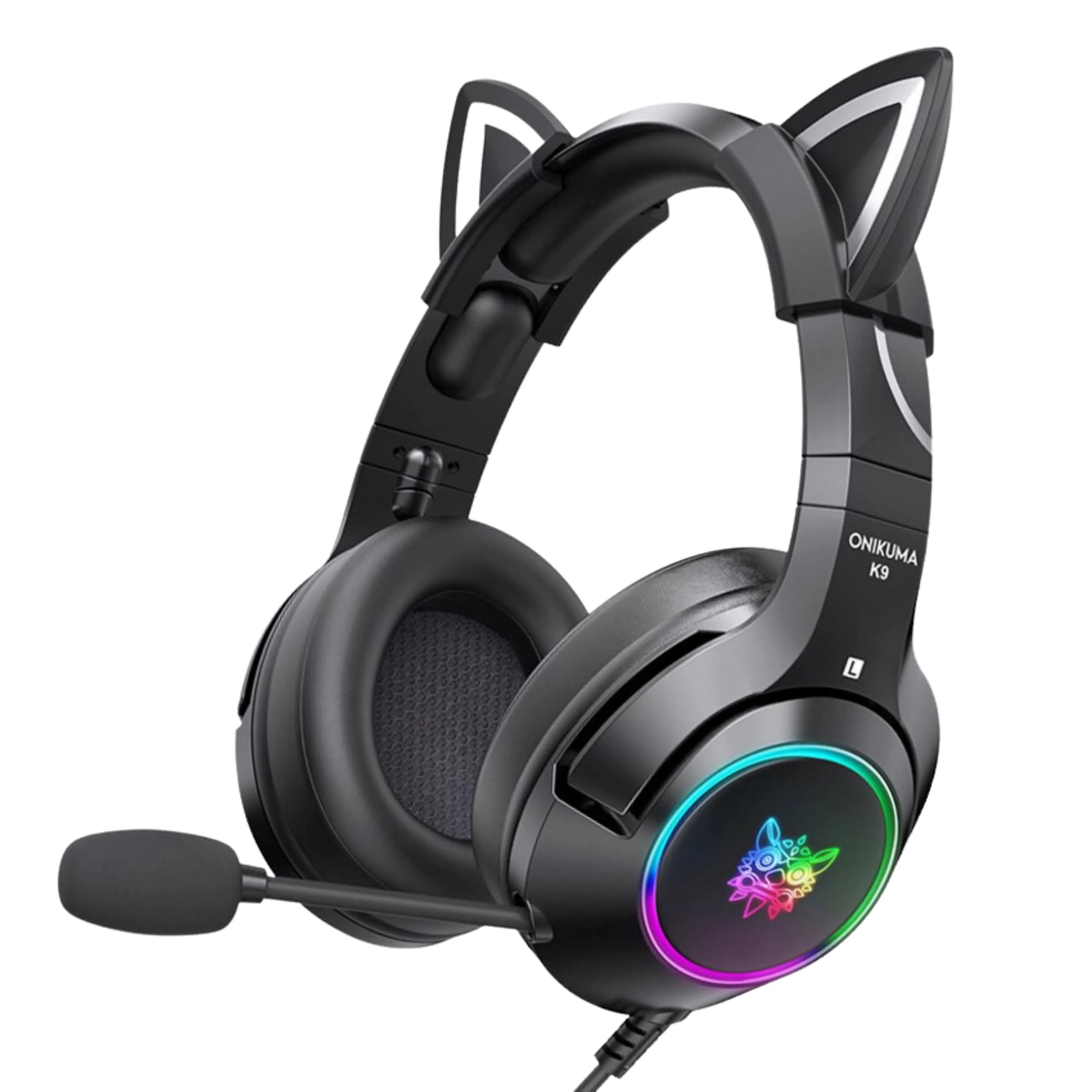 Black Cat Ears Gaming Headset