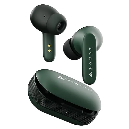 Boult Audio Z20 TWS Earbuds with 40H Playtime, Zen™ ENC Clear Calling Mic, Made in India, 10mm Rich Bass Drivers, Type-C Fast Charge, IPX5, Touch Controls, Voice Assistant, BT 5.3 Ear Buds (Green)