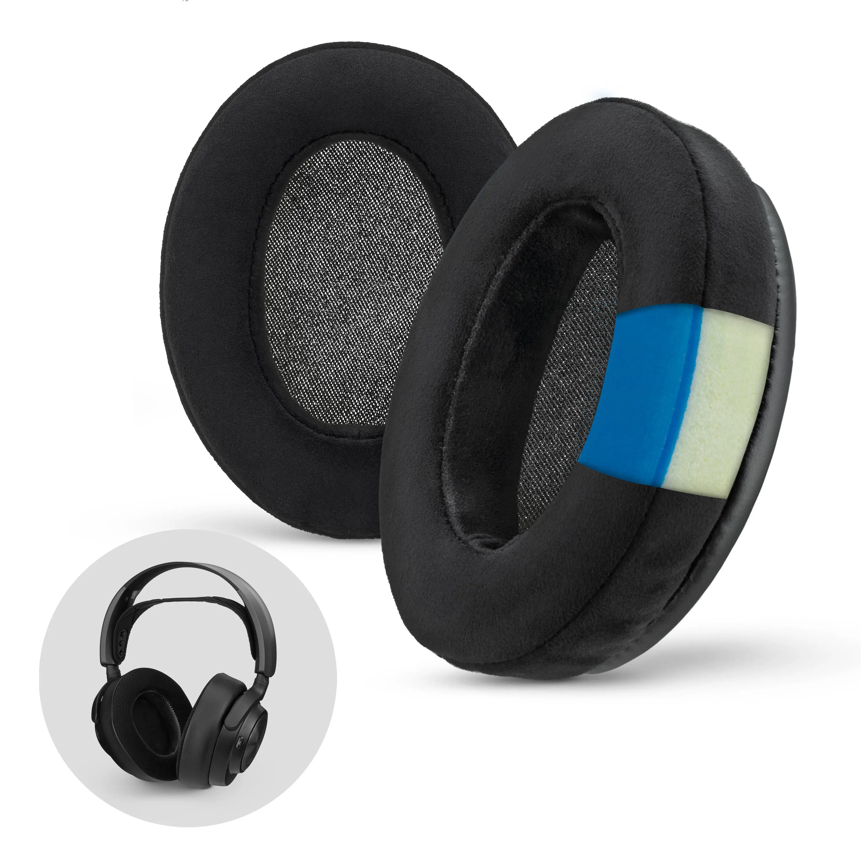 Brainwavz GEL Gaming Earpads - Oval - Micro Suede with Memory Foam