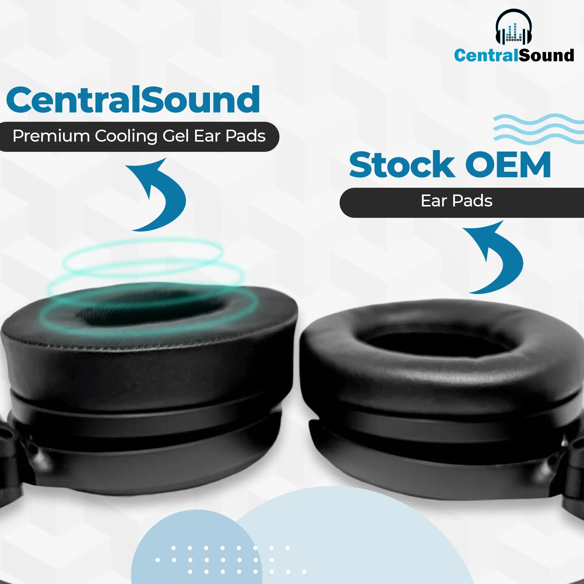 CentralSound Coolers Bose SoundTrue Around-Ear Wireless II AE1 AE2 AEII AEIIi AE2i Cooling Gel Ear Pad Replacement Cushions with Memory Foam