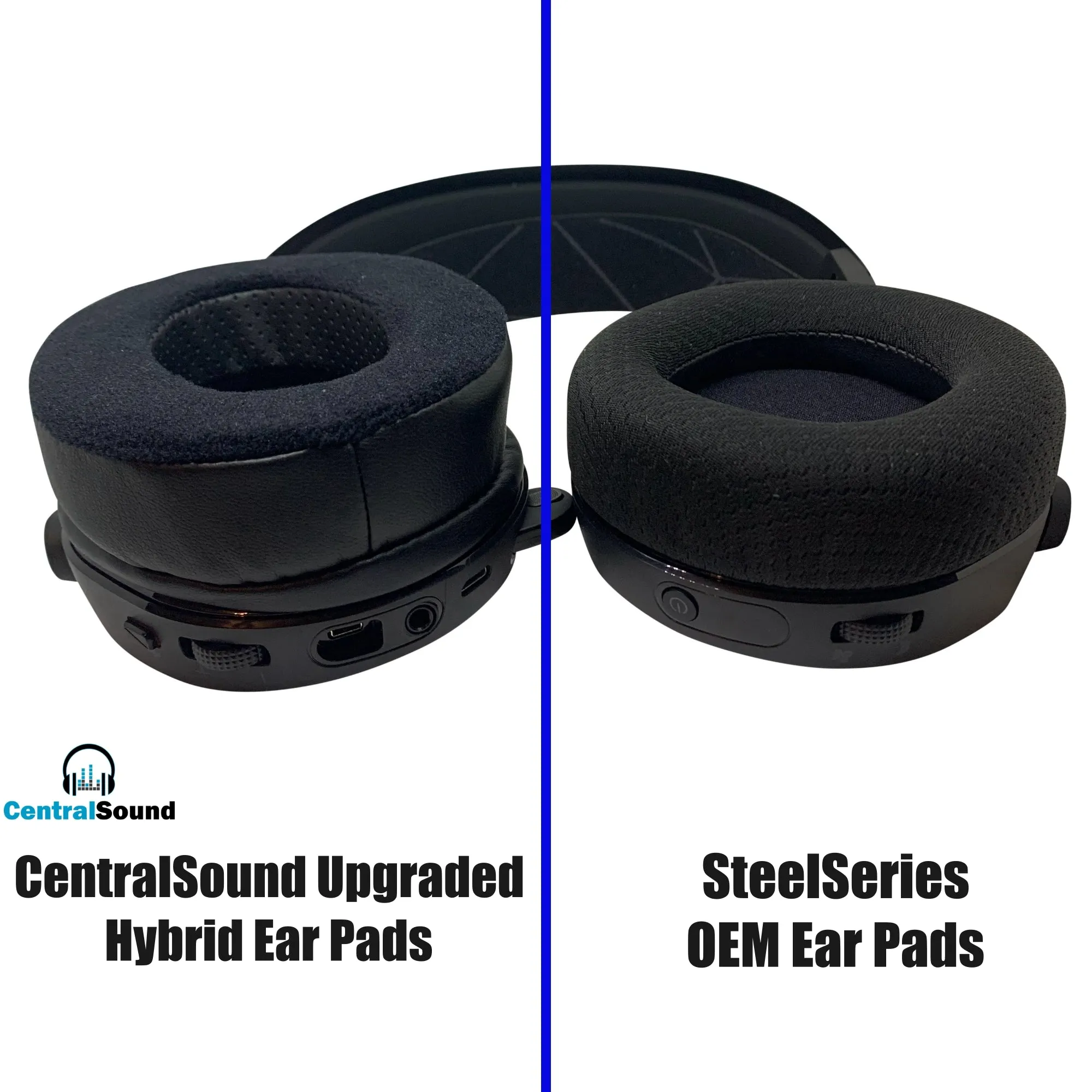 CentralSound Premium Replacement Ear Pad Cushions for SteelSeries Arctis Gaming Headsets