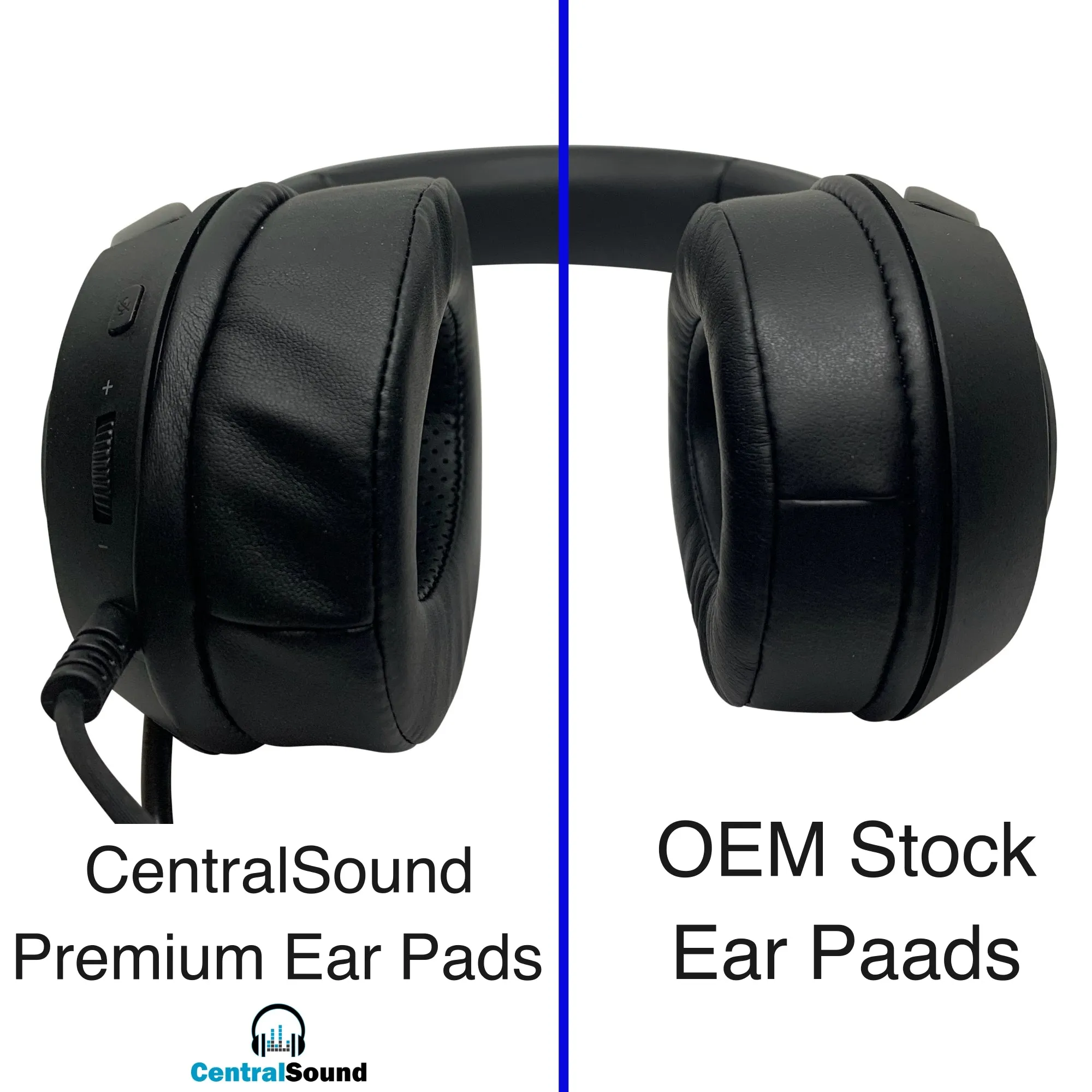 CentralSound Premium XL Oval Replacement Ear Pads for Razer Gaming Headsets