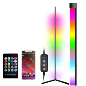 Corner Floor Lamp LED RGB Color Changing Standing Light with Bluetooth & Remote Control, Best Gift Decoration