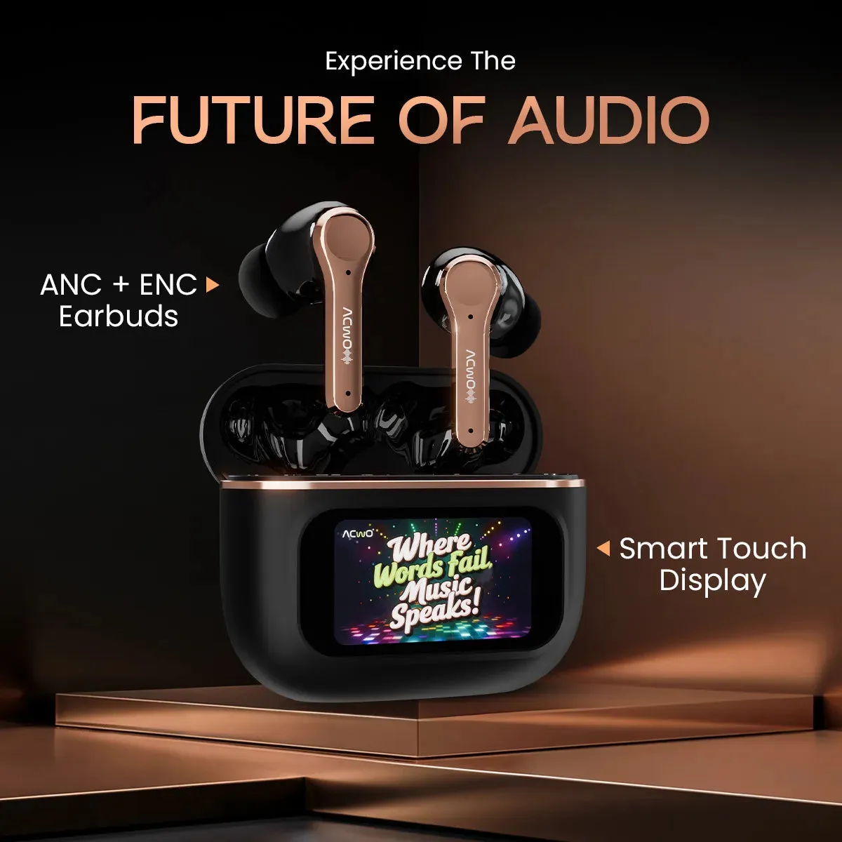 DwOTS [Touch Screen Display] Earbuds with ANC and ENC