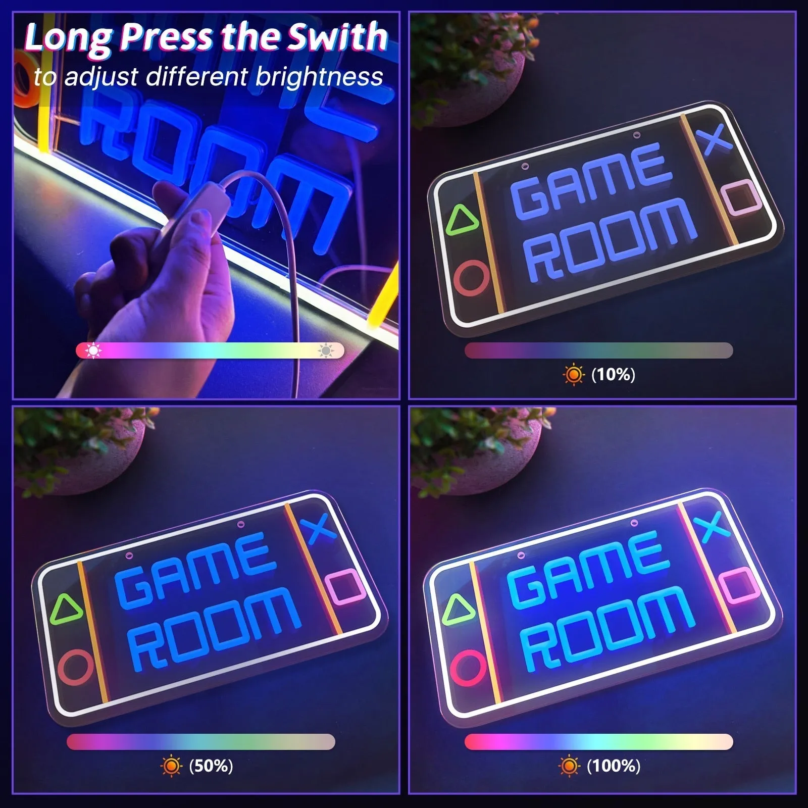 Game Room Dimmable Led Neon Sign