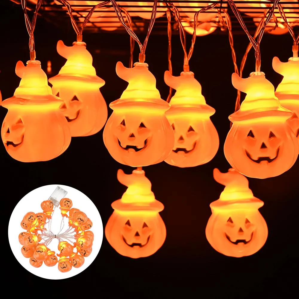 Halloween Light 20ct Pumpkin 10ft String Light Battery Operated