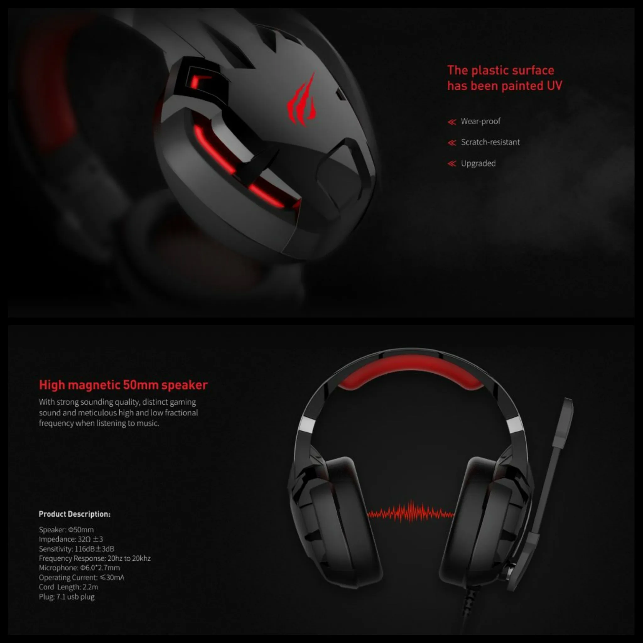 Havit H2001U 7.1 USB Gaming Headset