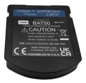 Optimized HME BAT50 Battery Replacement for HS6100, HS6200, and HS6300 Drive-Thru Headsets