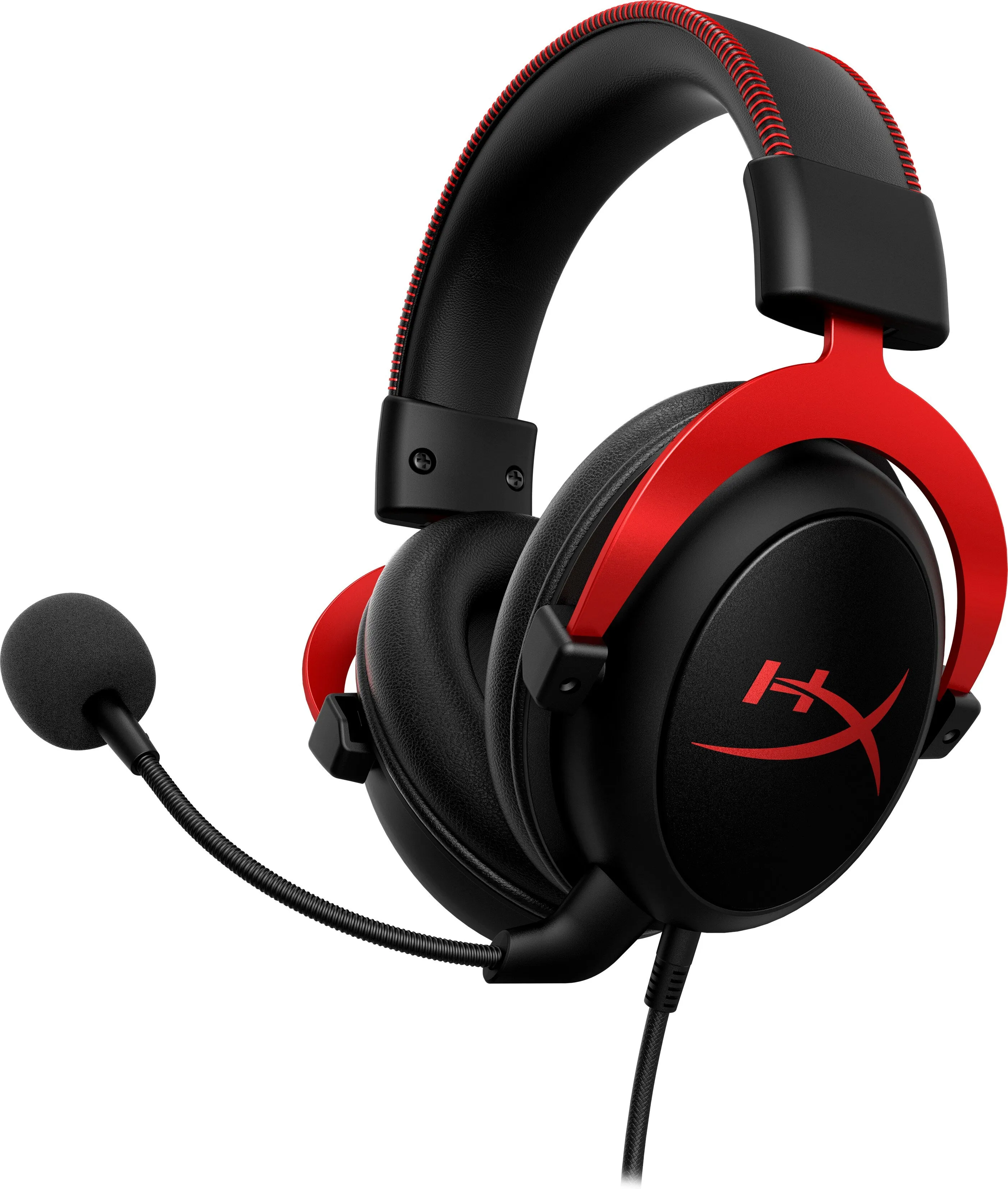 HP HyperX Cloud II Wired Gaming Headset, USB 2.0, Black-Red - 4P5M0AA