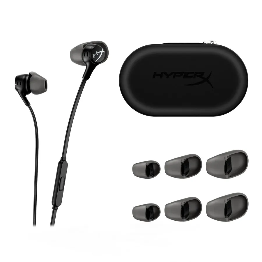 HyperX Cloud Earbuds II 3.5mm Wired Gaming Earbuds with Built-in-Microphone - Black / Red