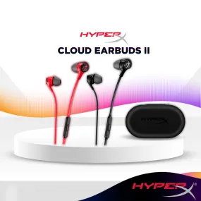 HyperX Cloud Earbuds II 3.5mm Wired Gaming Earbuds with Built-in-Microphone - Black / Red