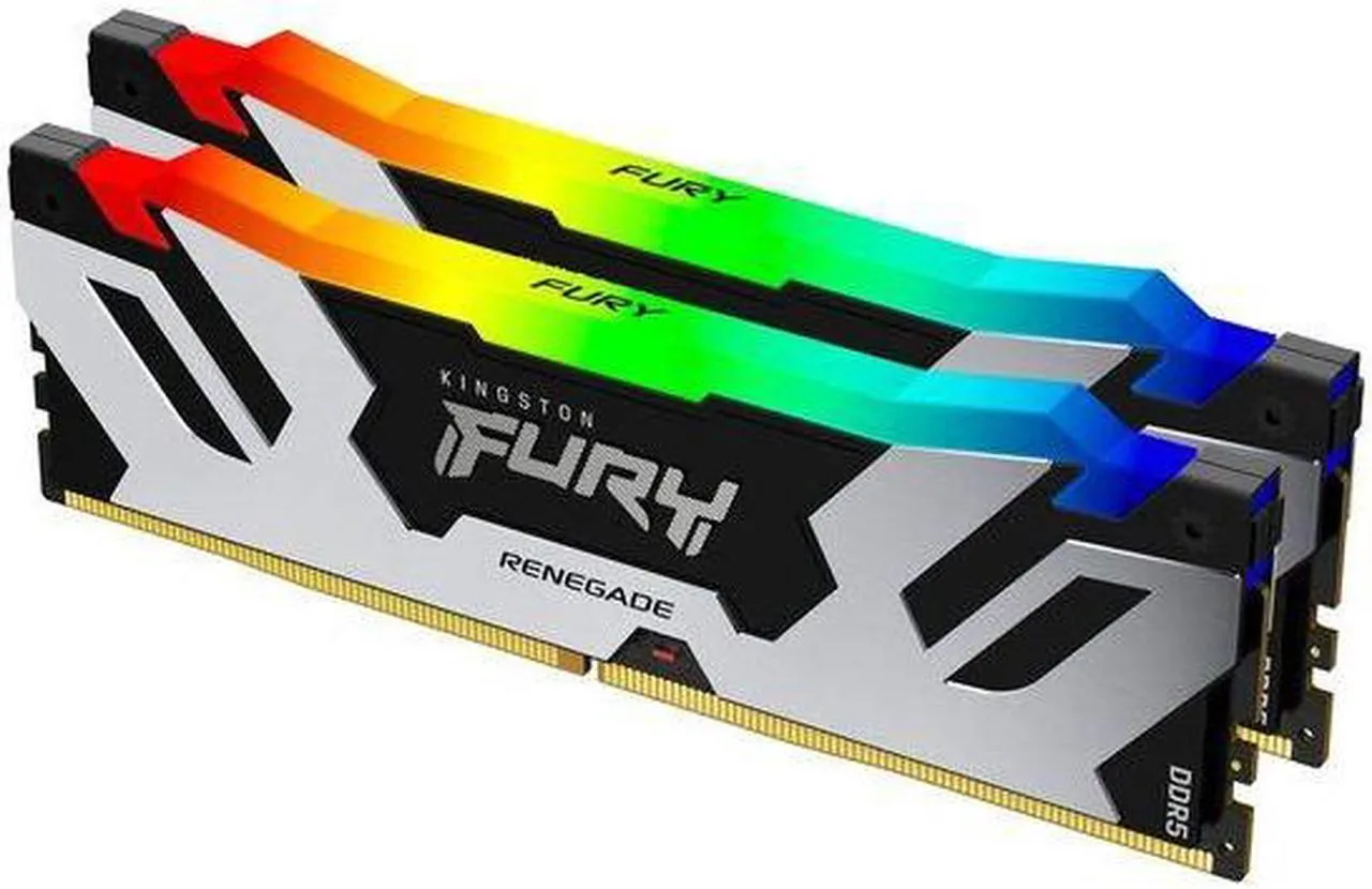 Kingston 48GB Kit (2x24GB) Fury Renegade DDR5 8400MHz CUDIMM Silver Desktop Memory KF584CU40RSAK2-48