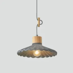 Modern Mini Colorful Pendant Light with Lovely Cement Saucer Shade for Bedroom