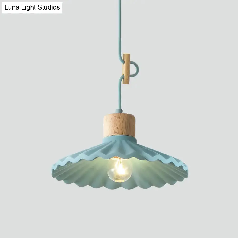 Modern Mini Colorful Pendant Light with Lovely Cement Saucer Shade for Bedroom