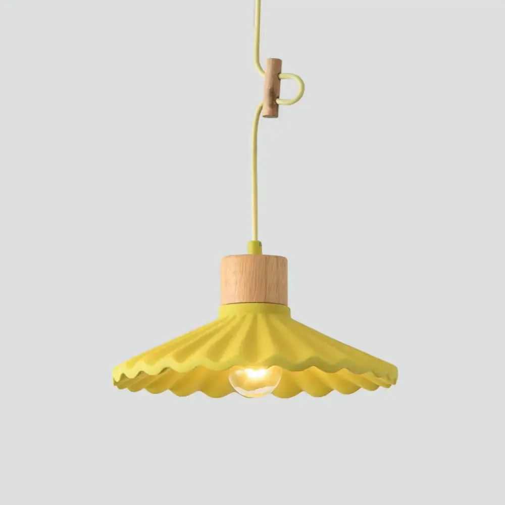 Modern Mini Colorful Pendant Light with Lovely Cement Saucer Shade for Bedroom