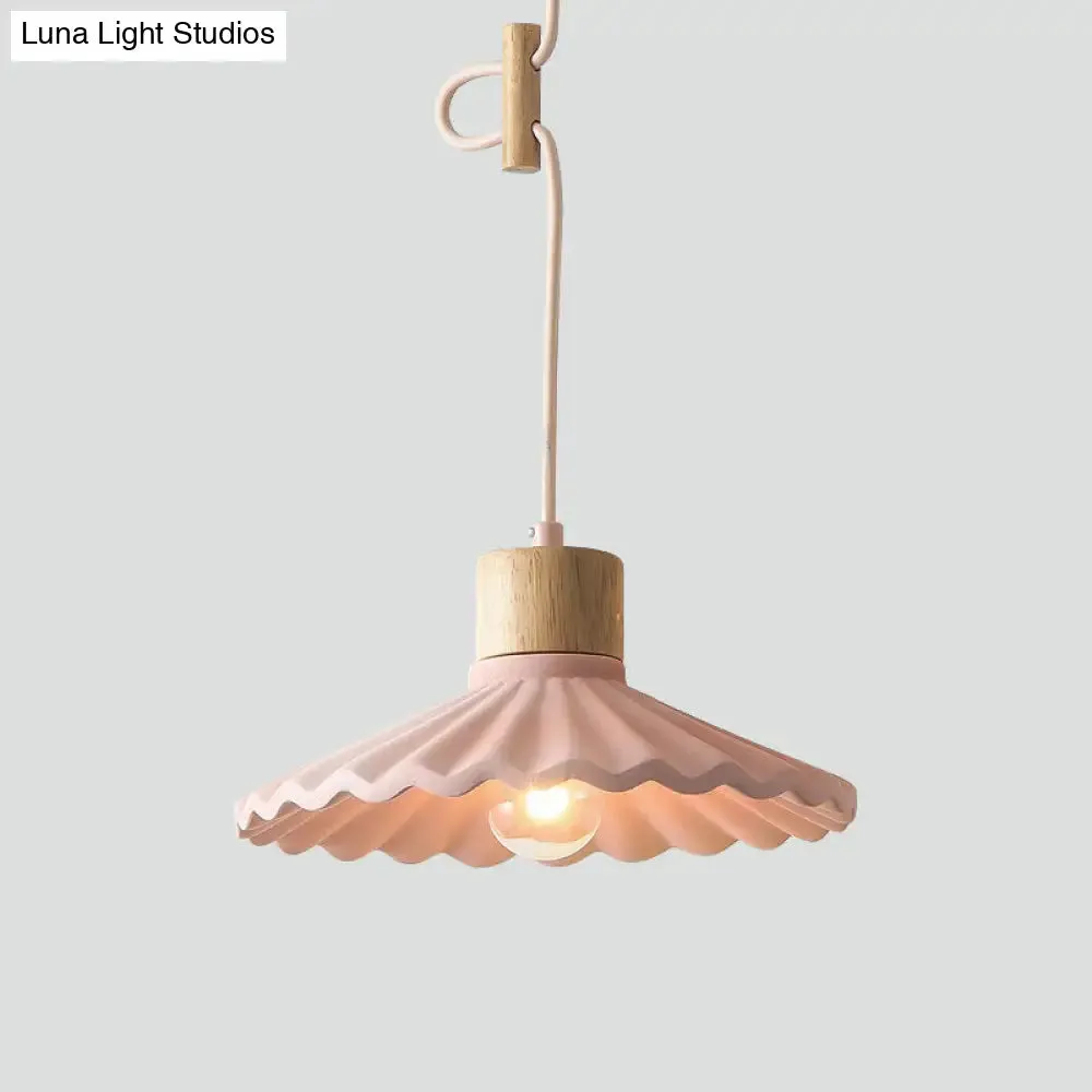 Modern Mini Colorful Pendant Light with Lovely Cement Saucer Shade for Bedroom