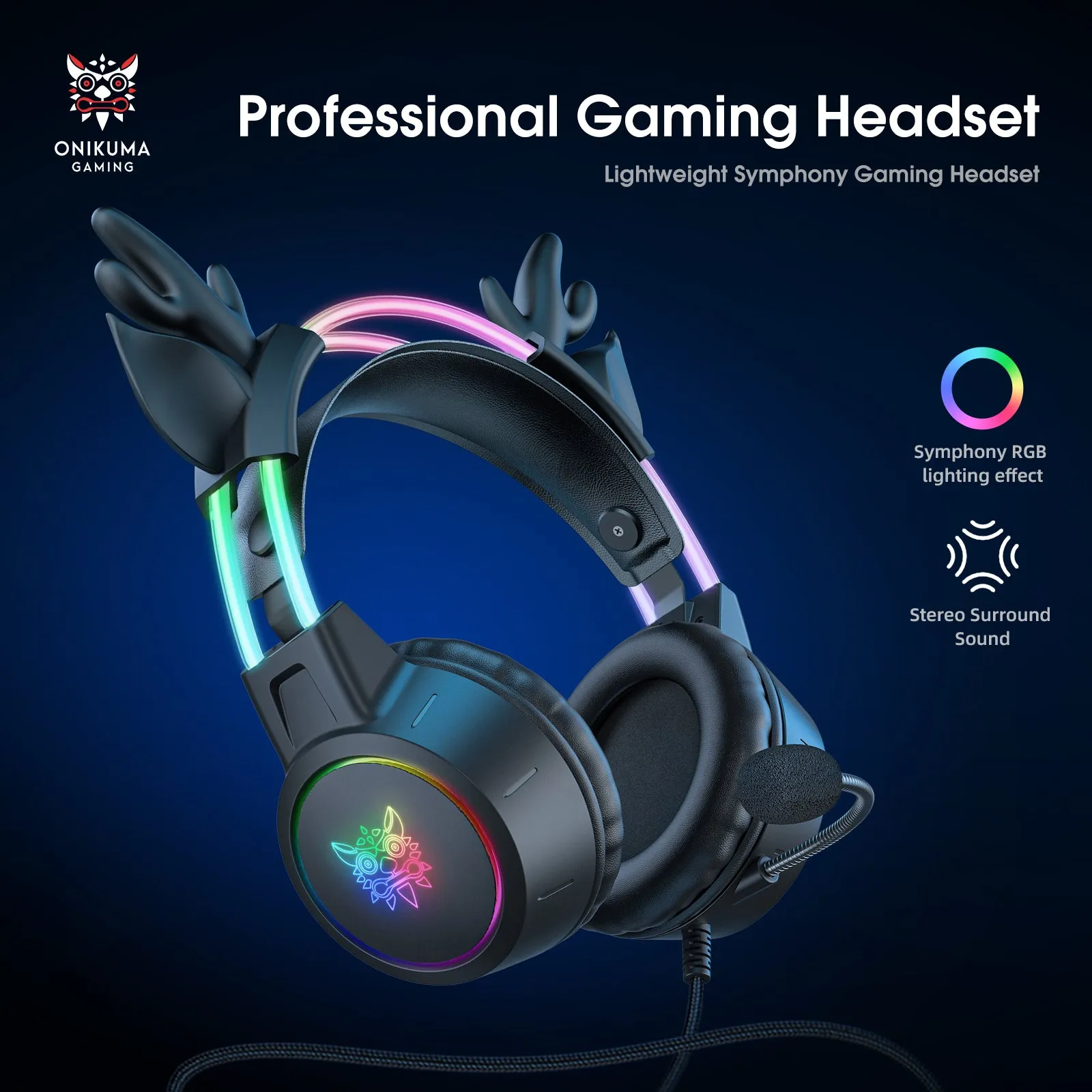 ONIKUMA X15 PRO Deer Ear Headphones