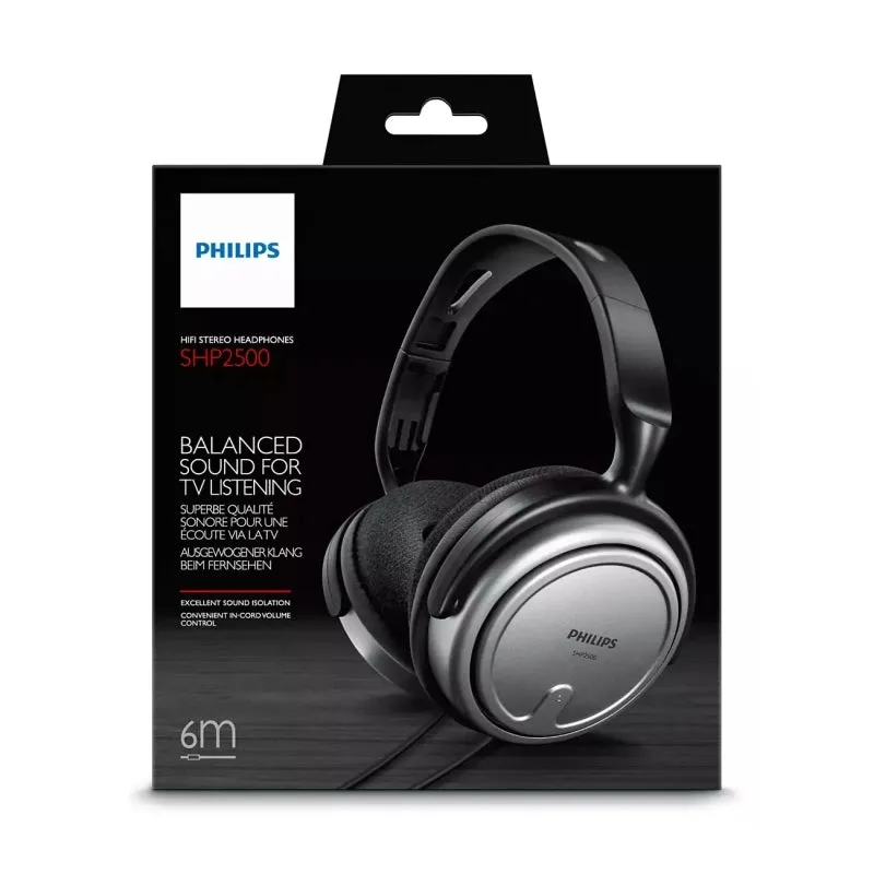 Philips Full-Size HI-FI Wired TV Headphones with Bass