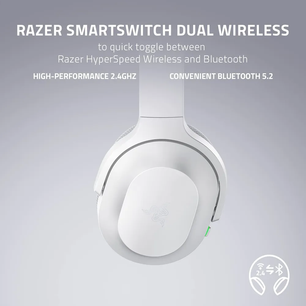 Razer Barracuda - Wireless Multi-Platform Gaming And Mobile Headset - Mercury White