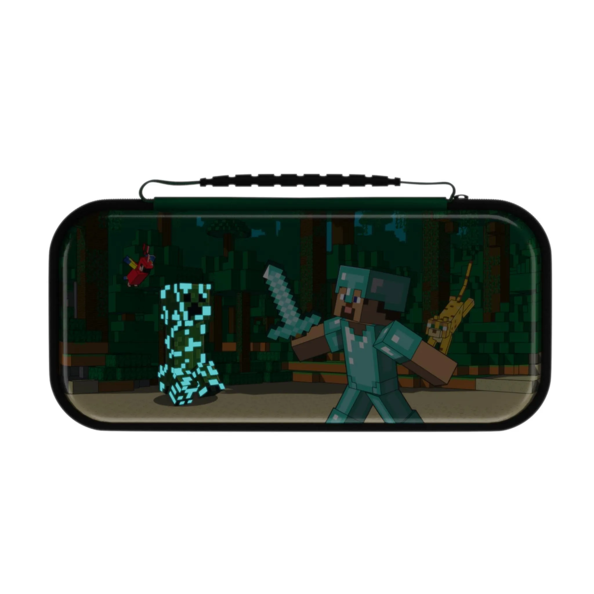 REALMz Travel Case Plus Glow for Nintendo Switch (Minecraft Forest Battle)