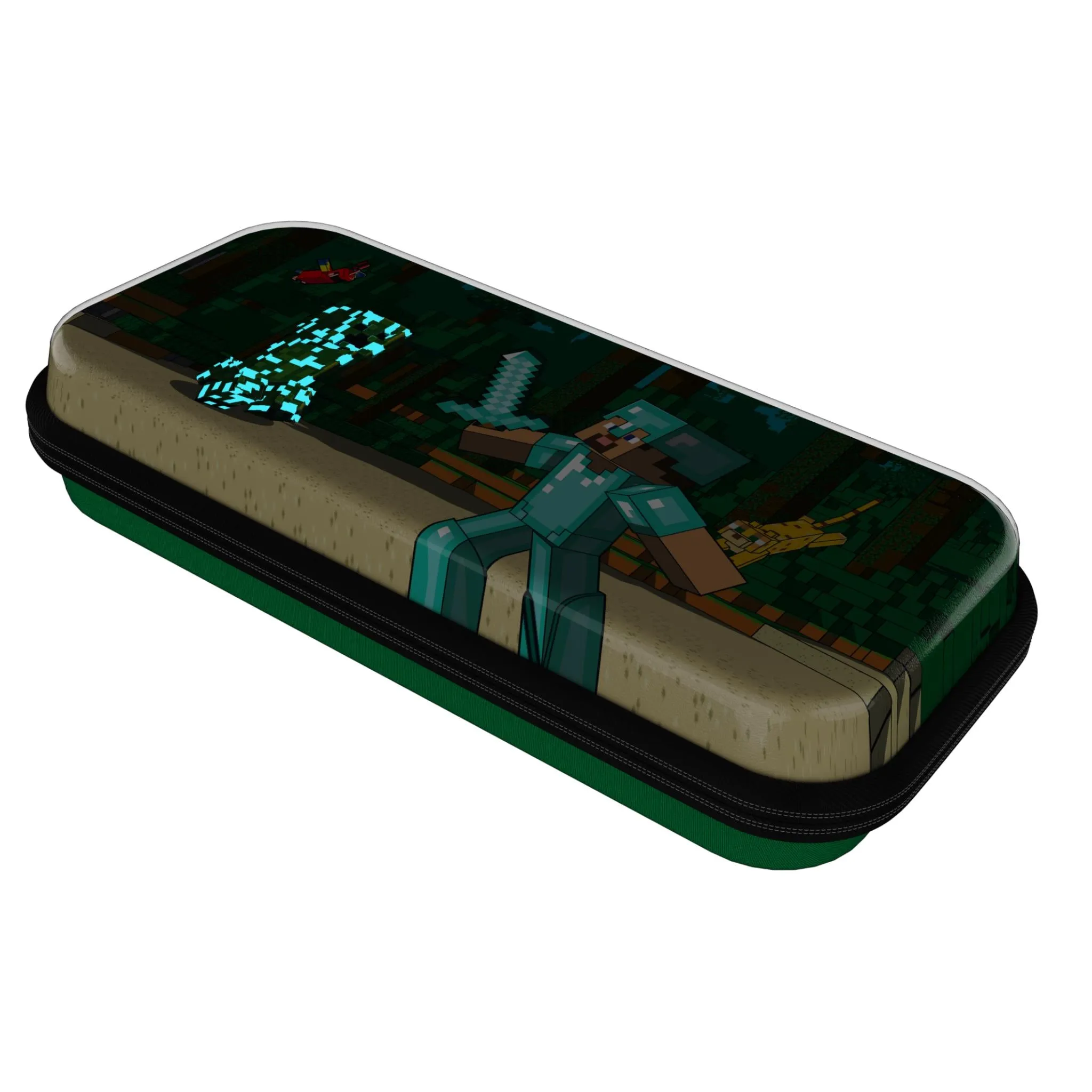 REALMz Travel Case Plus Glow for Nintendo Switch (Minecraft Forest Battle)