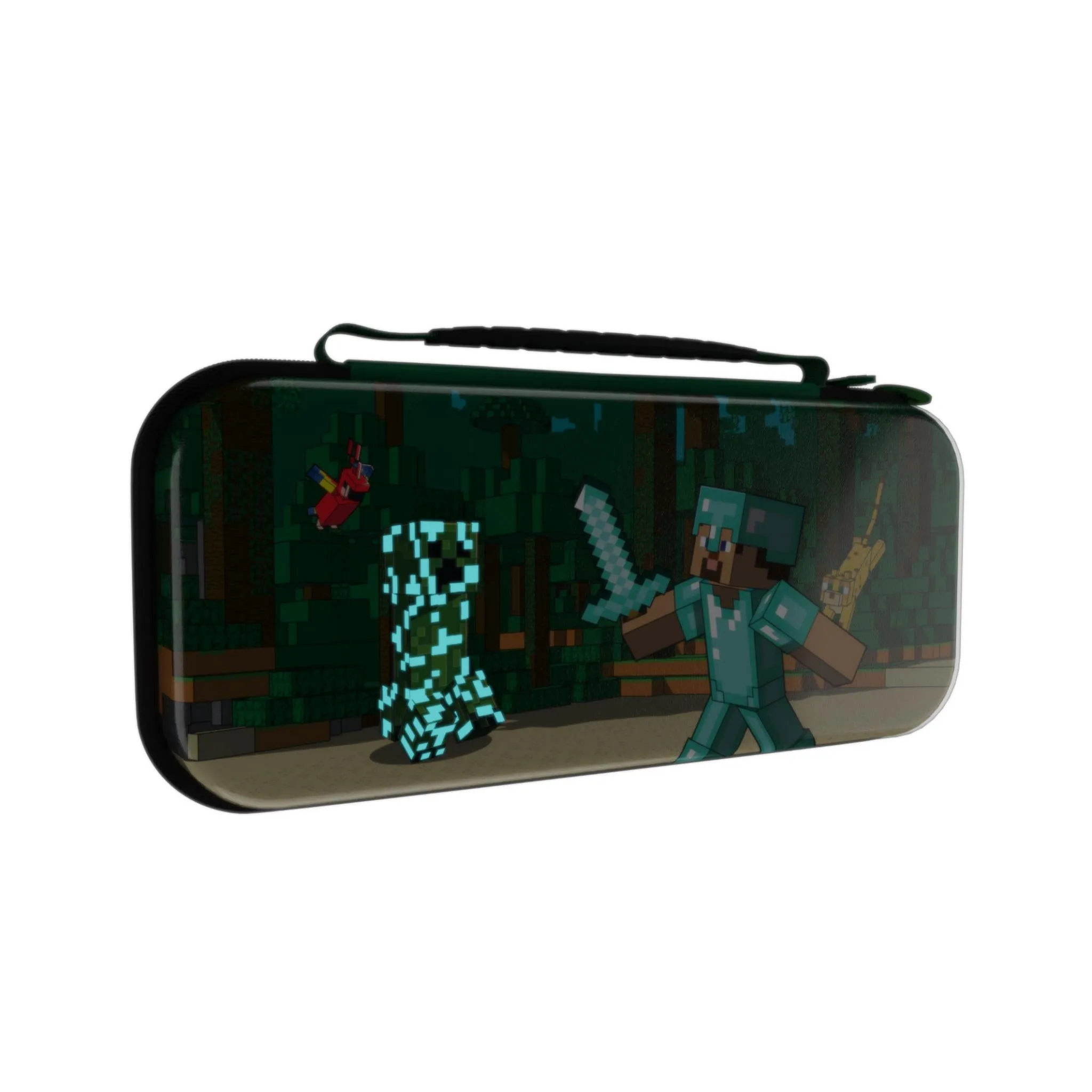 REALMz Travel Case Plus Glow for Nintendo Switch (Minecraft Forest Battle)