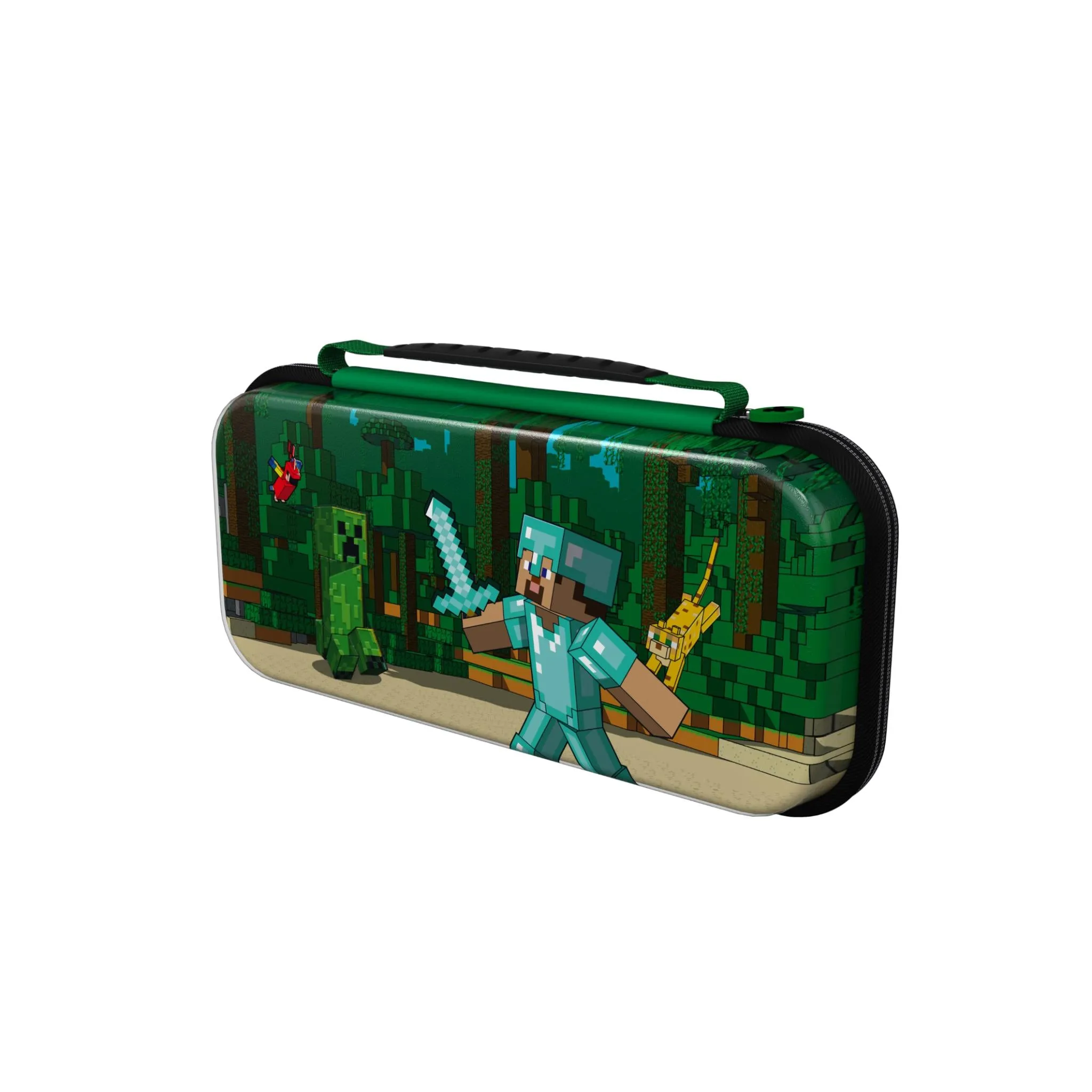 REALMz Travel Case Plus Glow for Nintendo Switch (Minecraft Forest Battle)