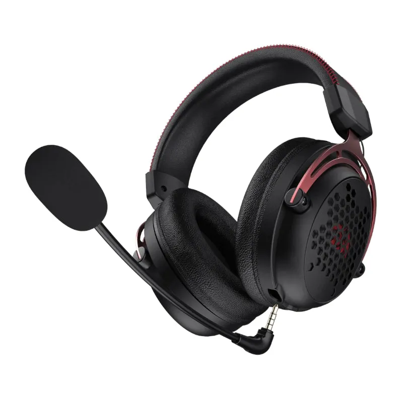 Redragon Over-Ear Diomedes Honeycomb 3.5Mm Aux Gaming Headset - Black