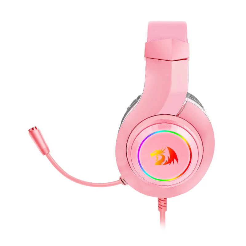 Redragon Over-Ear Hylas Aux Rgb Gaming Headset - Pink