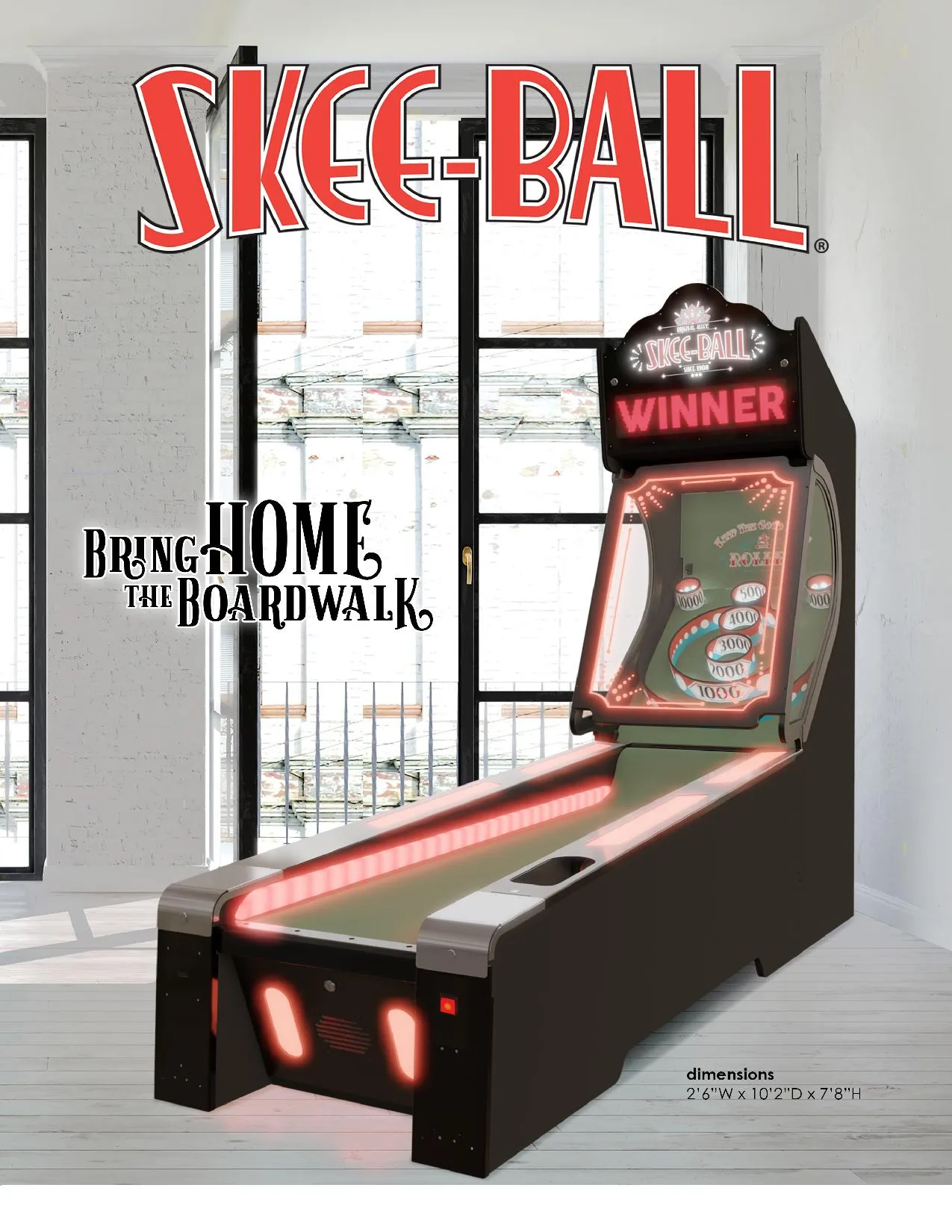 Skee-Ball Home Arcade Glow