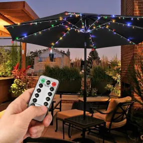 String Lights for Metal Patio Umbrella 9ft/10ft 8-Rib