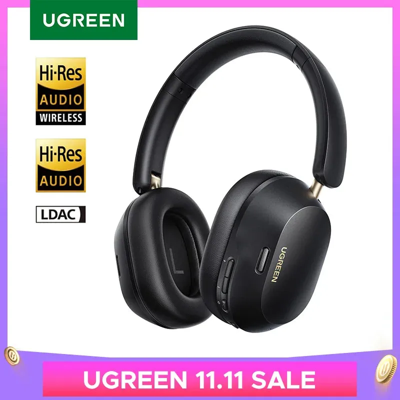 UGREEN Choice Max5c Wireless Bluetooth Headphones 43dB Active Noise Cancellation Hi-Res LDAC 75H Spatial Audio Earbuds Headset