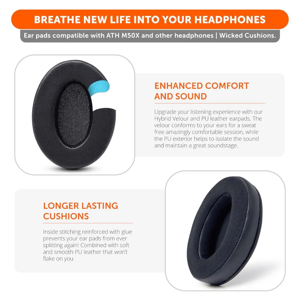 Upgraded Gaming Earpads - Hybrid Velour