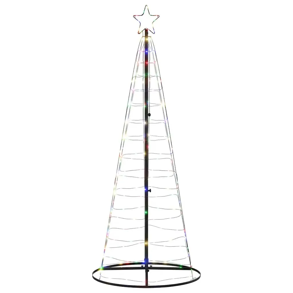 vidaXL Christmas Tree Light Cone 200 LEDs Colorful 182 cm