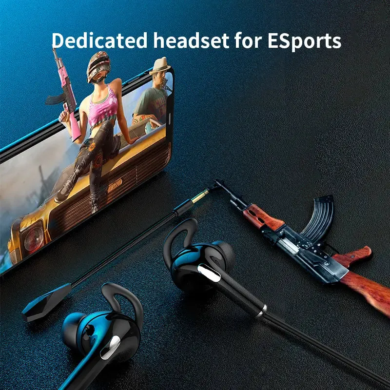 Wired Gaming Headset Earphone In-Ear Headphones with Mic