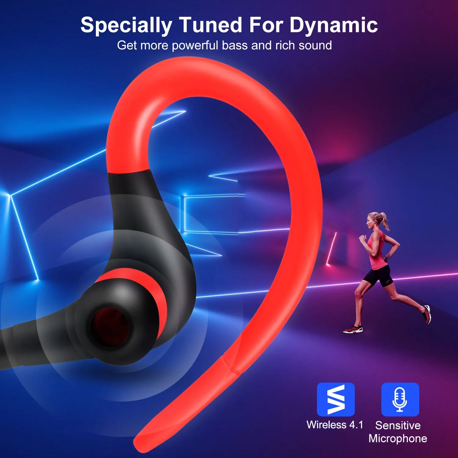 Wireless Headsets V4.1 Sport In-Ear Stereo Headphones